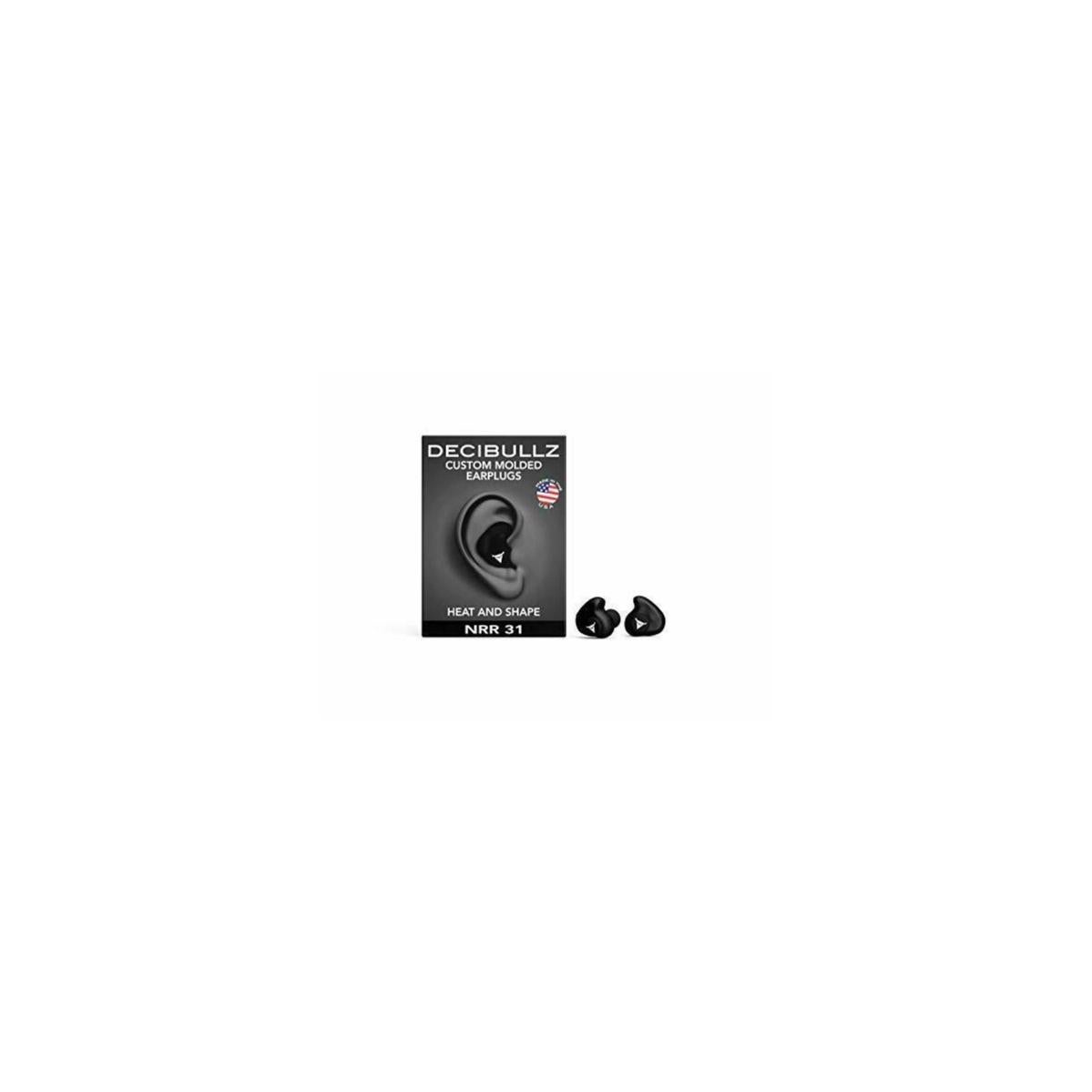 Decibullz Bouchons D'Oreilles Moulés Sur Mesure 31 DB NRR - Protection Auditive Orange Pour Tir, Concerts Et Travail