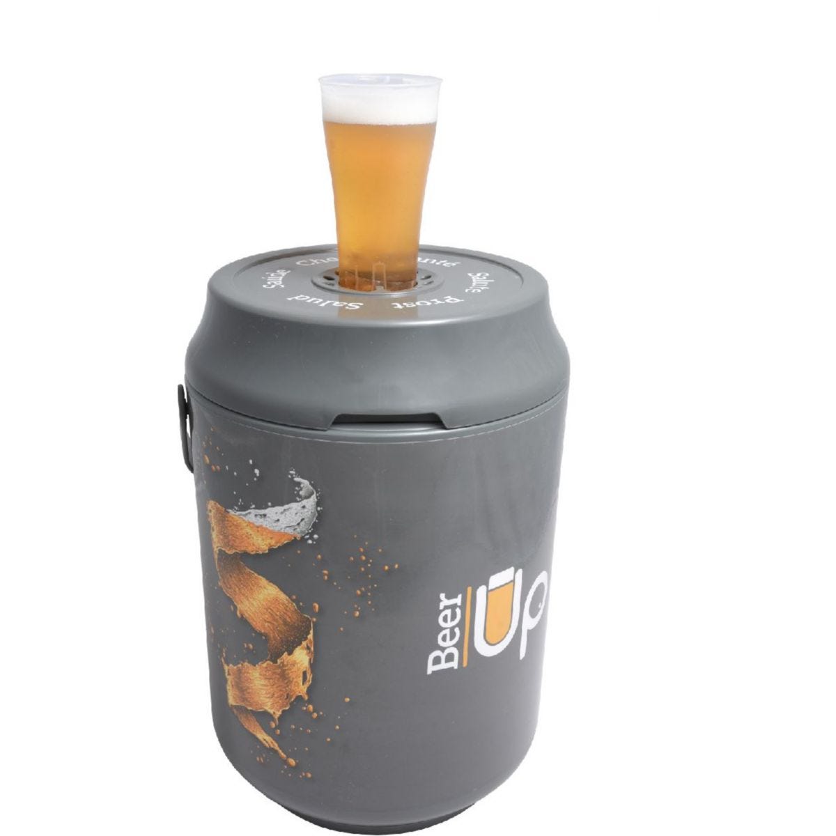 Pompe à bière Beer Up portative avec 10 verres + accessoires +