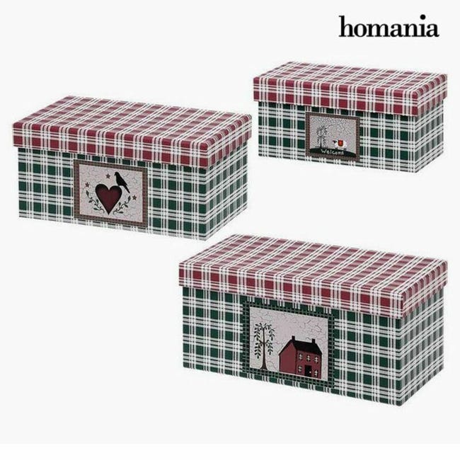 Caja Decorativa Homania 7635 (3 Uds) Cartón con Ofertas en Carrefour