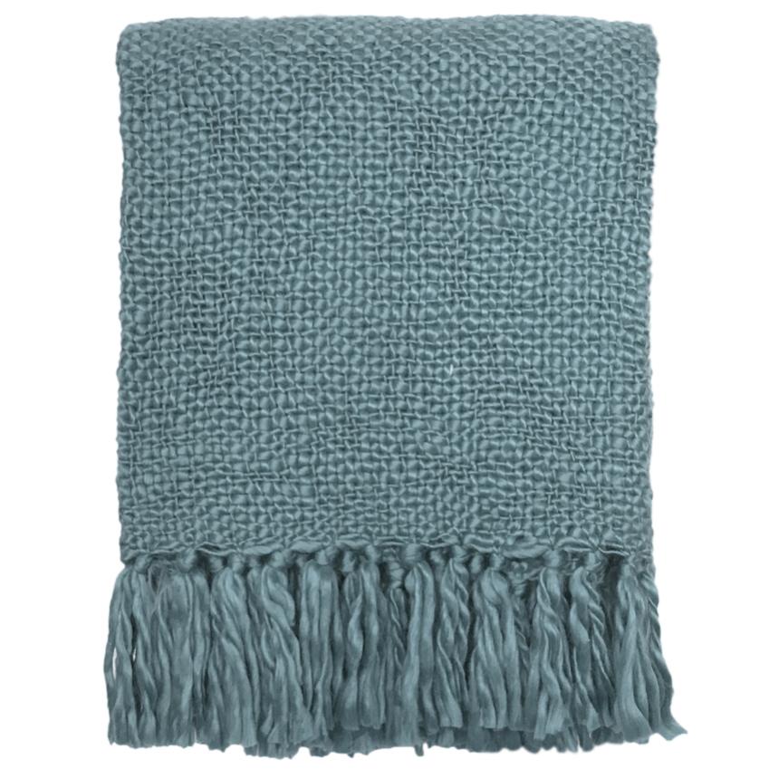 Plaid bleu plomb 125x150 Leroy Merlin