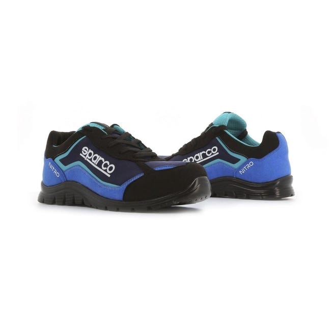Sparco Nitro S3 Safety Shoes - Black/Grey, Water-Repellent, Anti-Slip, Composite Toe Cap, Size 5.5