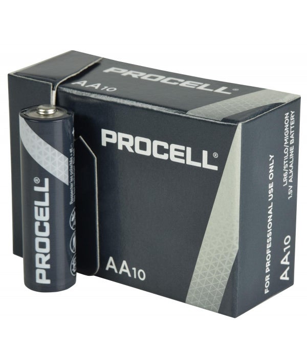 Boite de 10 piles Duracell LR20 - D - Procell Professionnel - Alcaline -  1.5V