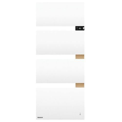 Sèche-serviettes mixte - Blanc - 173,8 cm x 45 cm - Avec élément électrique  de 1000W, robinets de radiateur et adaptateur - Arno