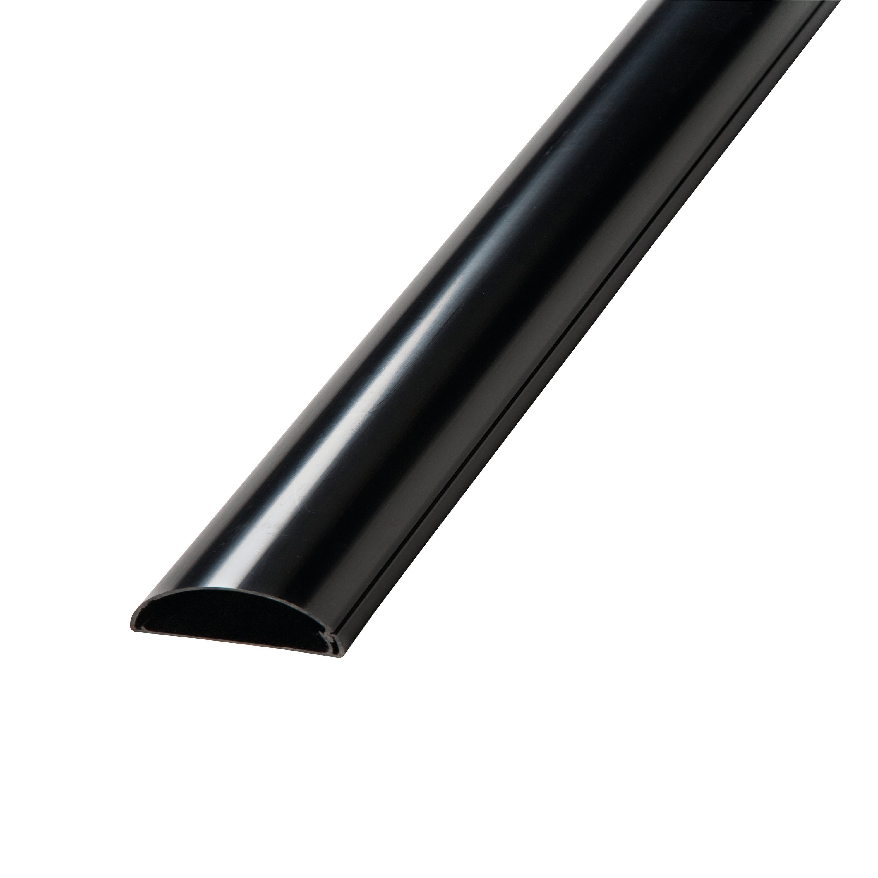 Goulotte demi-ronde 50 x 25 mm noire 1,5 m D-LINE