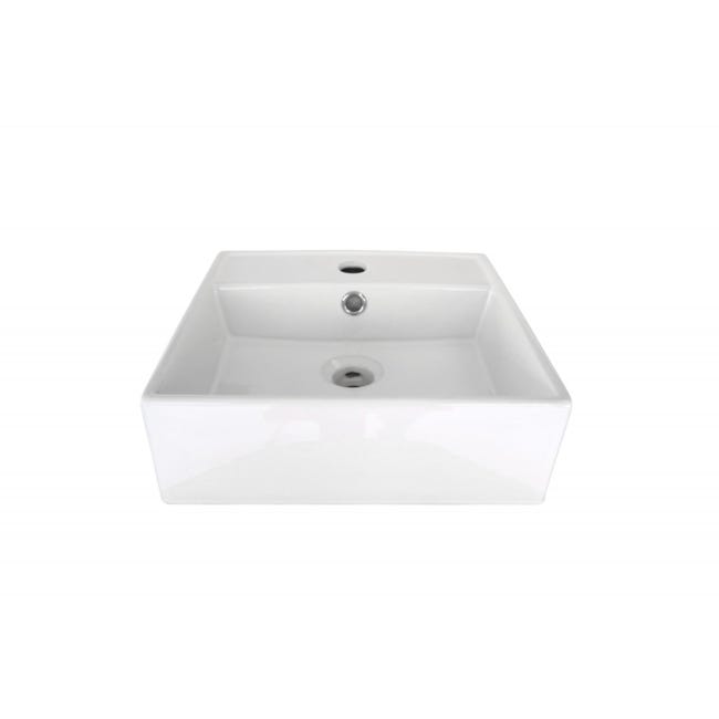 Vasque à poser céramique Pat 38,50x12cm blanc - ONDEE - Mr.Bricolage