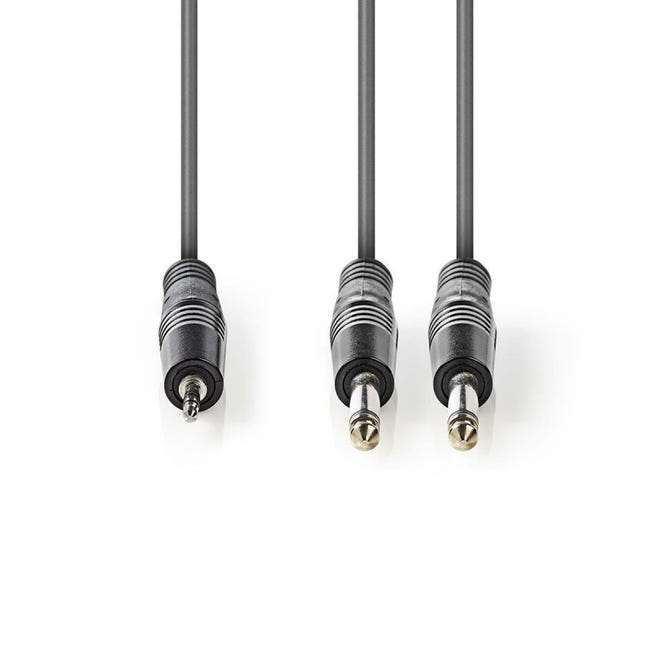 Nedis Cable Audio Stéréo Jack 3.5 mm mâle vers 2x RCA mâle - 2 m