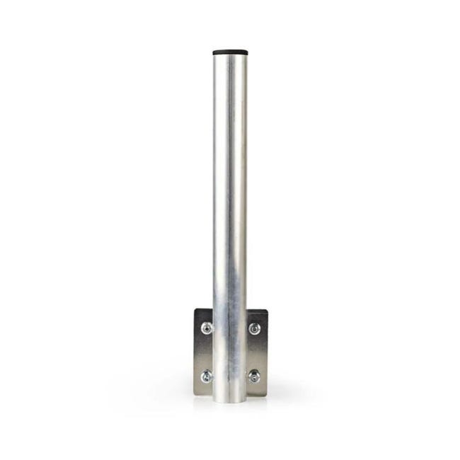 Fixation Mât 40 Cm Satix Pour Antenne Parabole - Acier Galvanisé, Tube 48 Mm, Montage Balcon