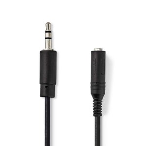 Câble Audio Stéréo Nedis - 2x RCA Mâle Vers 3,5 Mm Jack Femelle - Longueur 0,2 M - Noir
