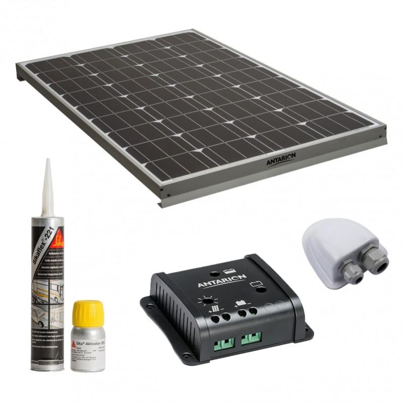 Antarion Kit Complet Panneau Solaire 150w Haute Performance Camping Car
