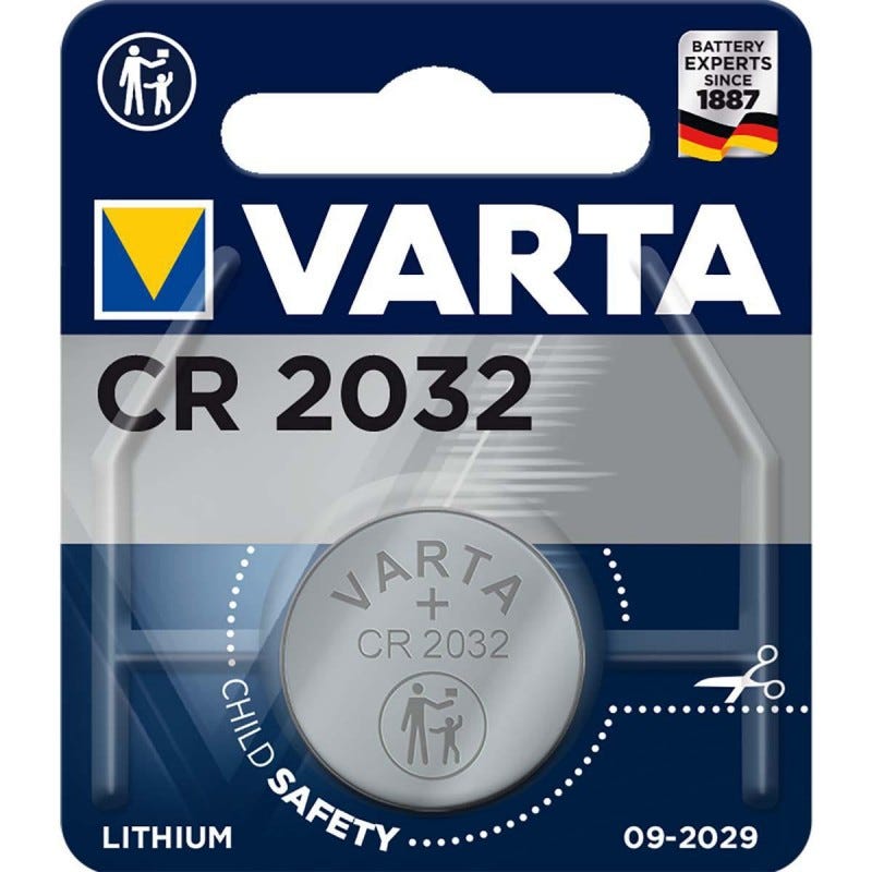 Pile bouton lithium 3V Varta CR2032 (lot de 2)