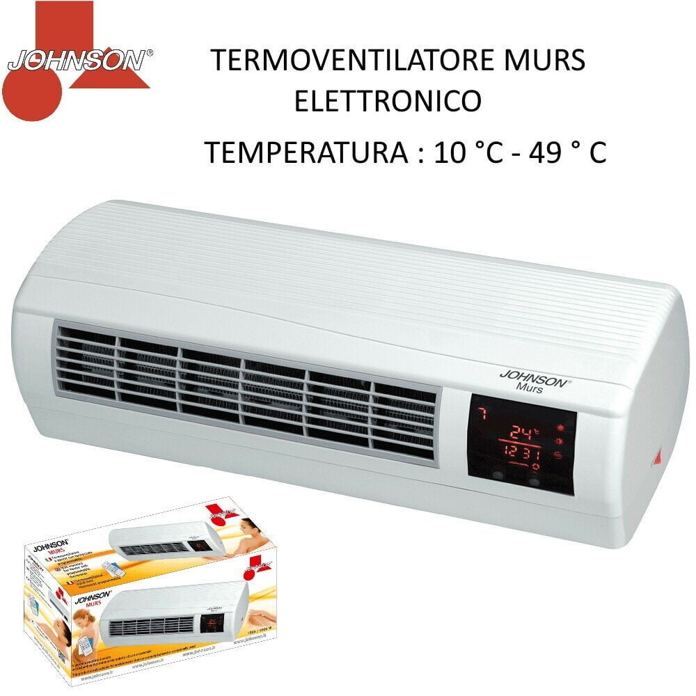 Johnson termoconvettore splitter da parete con termostato e telecomando  Display