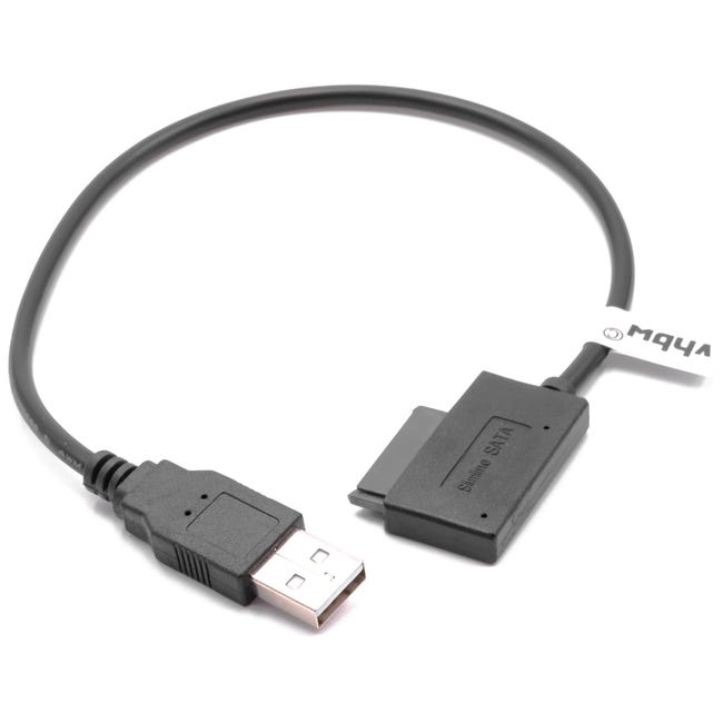 Vhbw Slimline SATA II 13 vers Lecteur USB de CD DVD Câble adaptateur