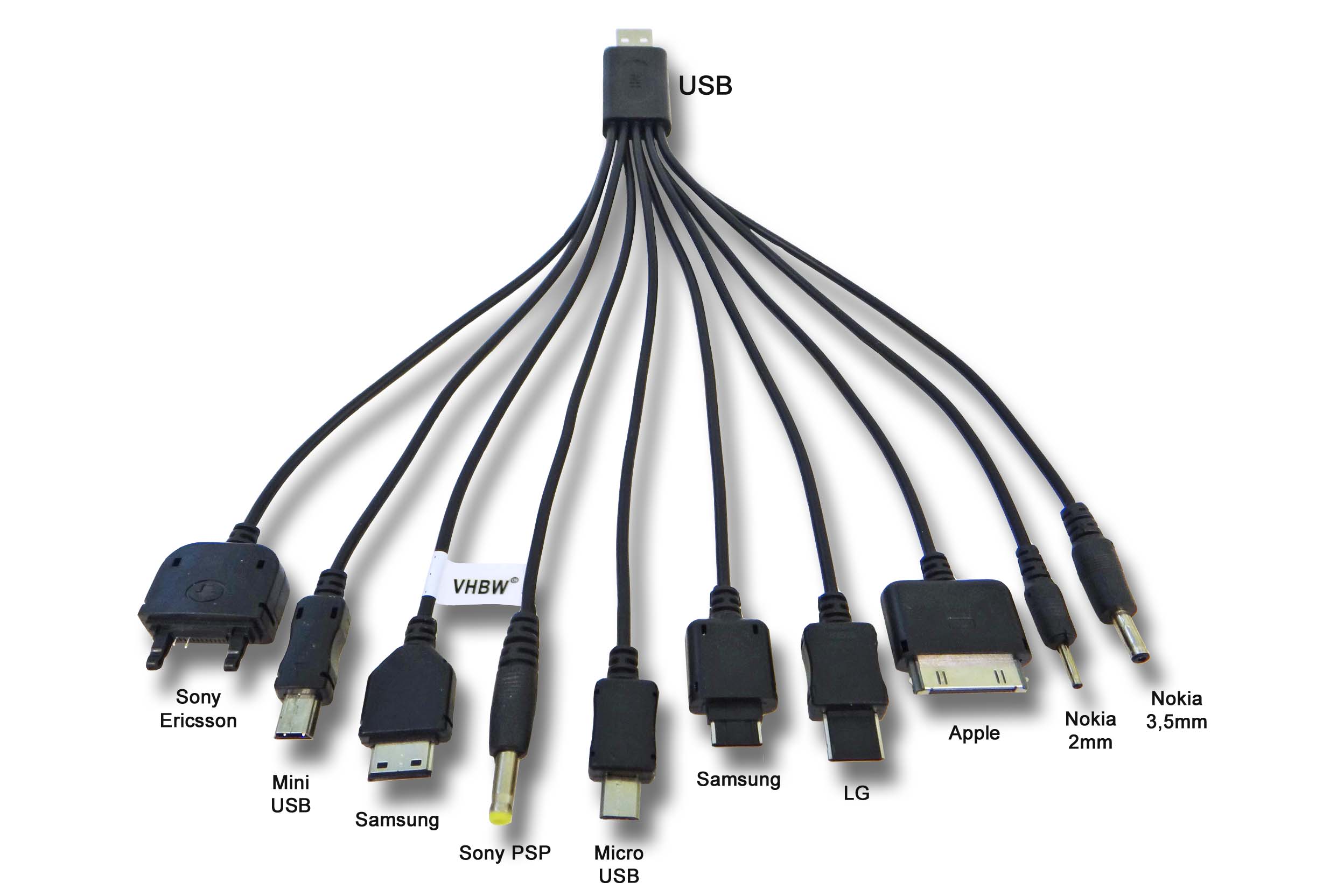 Adaptateur de Câble Universal 10 en 1 Multi USB pour téléphone