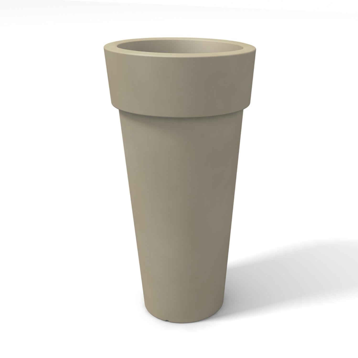 Vaso Aloe In Resina Tondo, Finish Antichizzato, Verde, H38 Cm, Diametro 30 Cm – Per Ambienti Rustici E Giardino