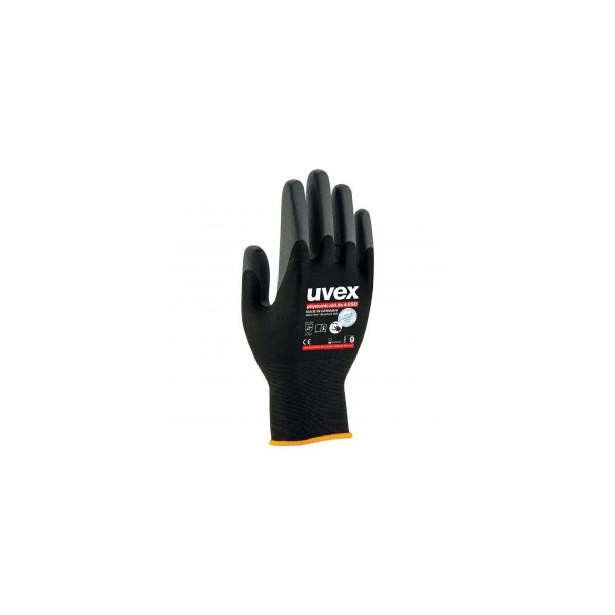 Uvex 600409 Phynomic Lite - Guanto Da Lavoro Leggero, Taglia 9