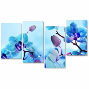 Benessere Zen 3 - Quadro Moderno per Bagno su Tela 70x50 Orchidea Viola e  Sassi