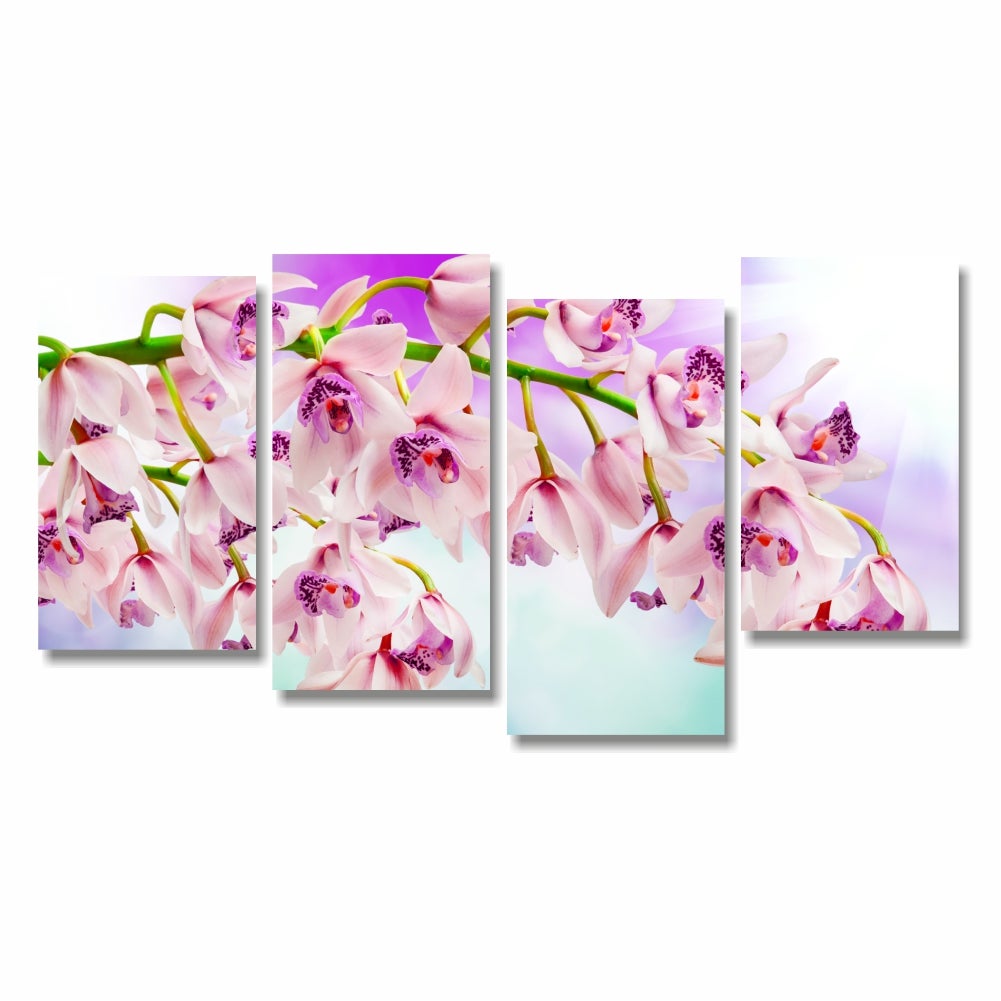 Orchidea rosa 3 - Quadro con fiori zen 152 x 78 stampa su tela orchidee per  soggiorno moderno salotto camera da letto centro estetico