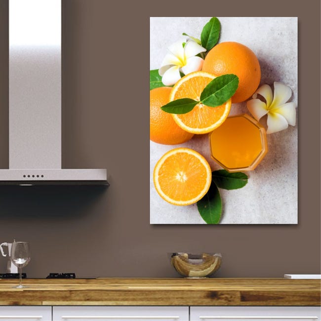 Frutta e fiori 1 - Quadro moderno stampa su tela per arredamento cucina  50x70 cm