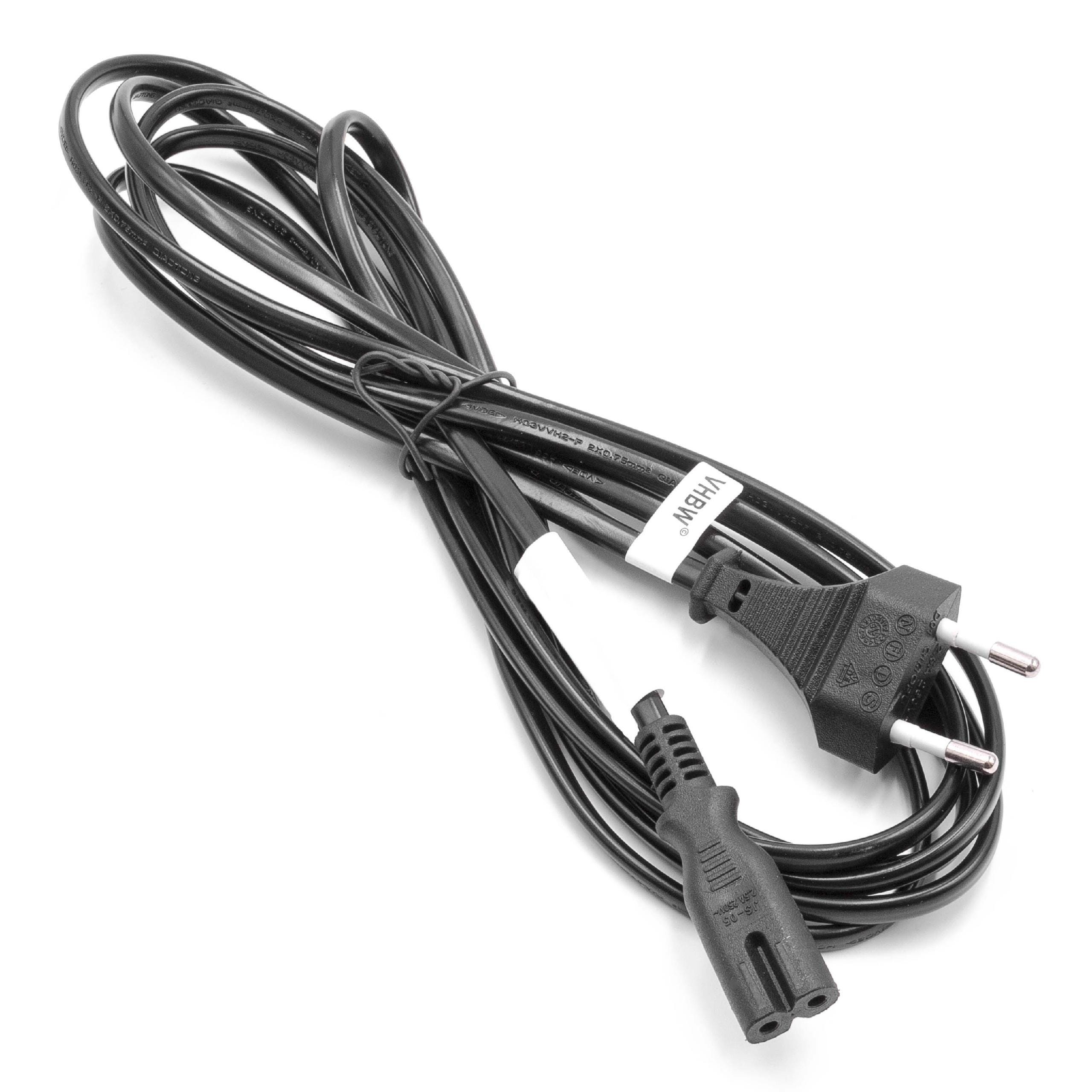 Vhbw Câble d'alimentation cordon électrique Schuko Secteur Prise C7 figure  8 3m pour PC portable, Monitor, Imprimante