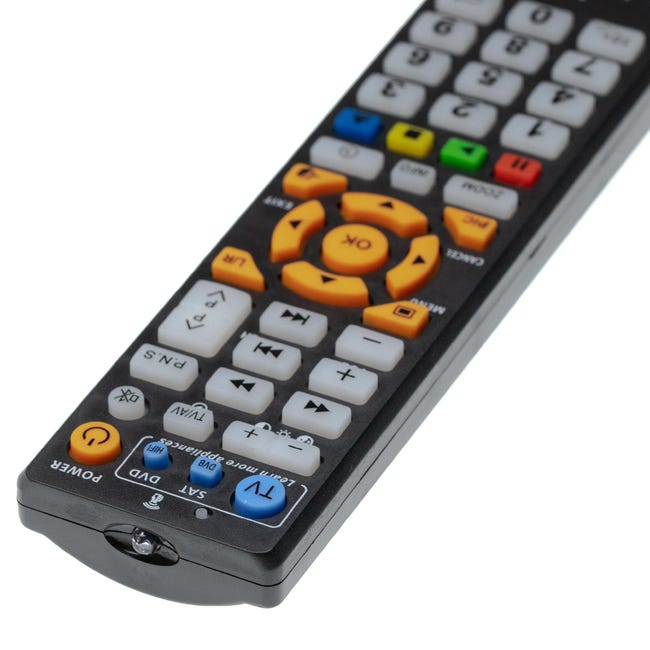 Vhbw Télécommande universelle 3-en-1 remplace L336 type pour Home cinéma TV  télévision DVD Blu-Ray Hi-Fi - avec fonction learning, noir