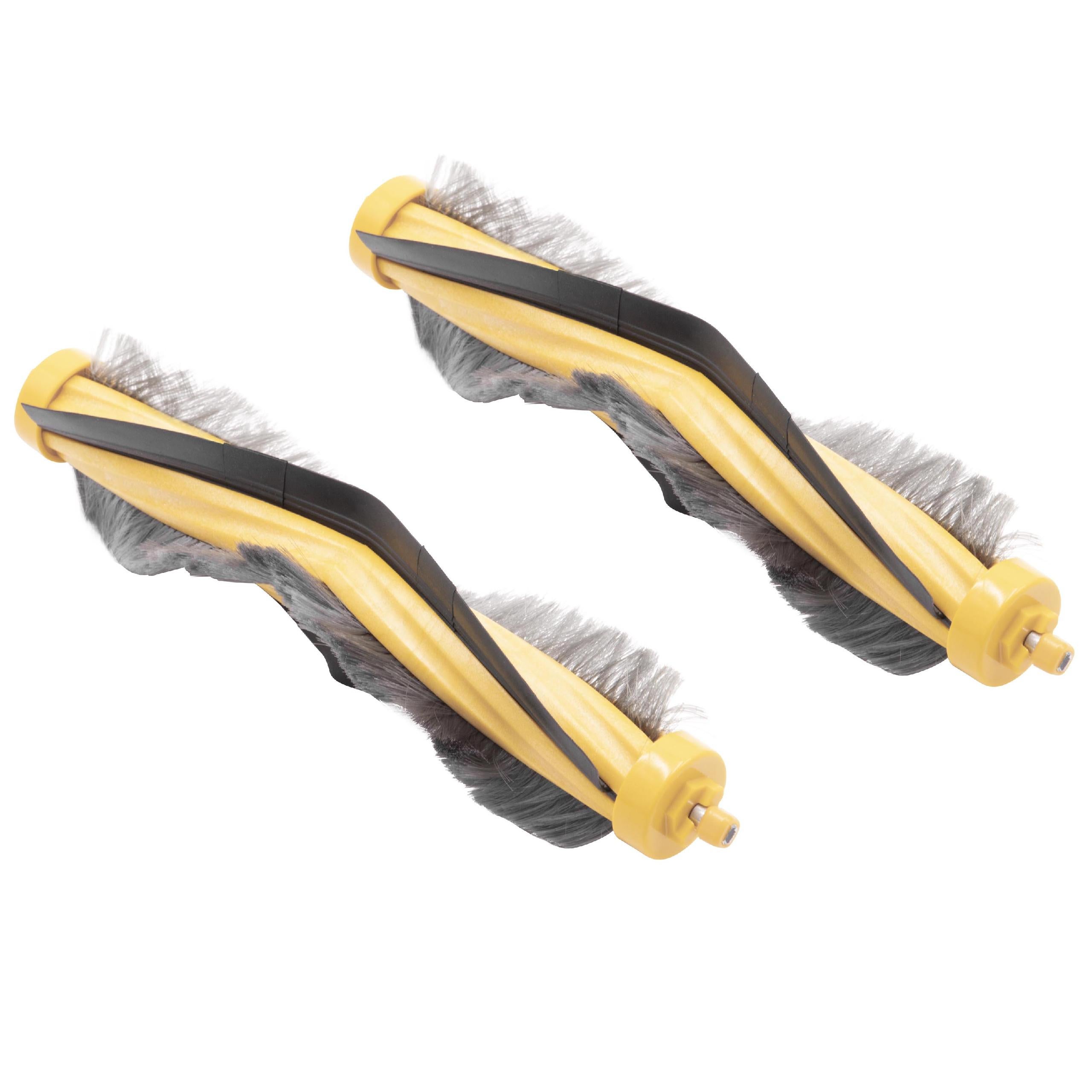 Vhbw 2x spazzola rotonda set di spazzole compatibile con Ecovacs Deebot  M81, M85, DM81, DT85, DT83, M80 Pro robot aspirapolvere - spazzola  principale