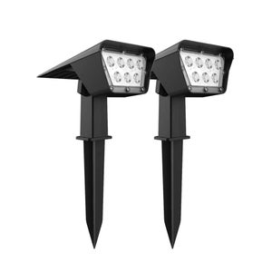 nipify 2 Pezzi Faretti Solari a Led da Esterno Giardino, [75LED/4  Modes/2-in-1] Lampade Solari da Giardino Potenti Luminoso Impermeabile Luci Solari  da Esterno per Cortile Vialetto (Bianco Freddo) : : Illuminazione