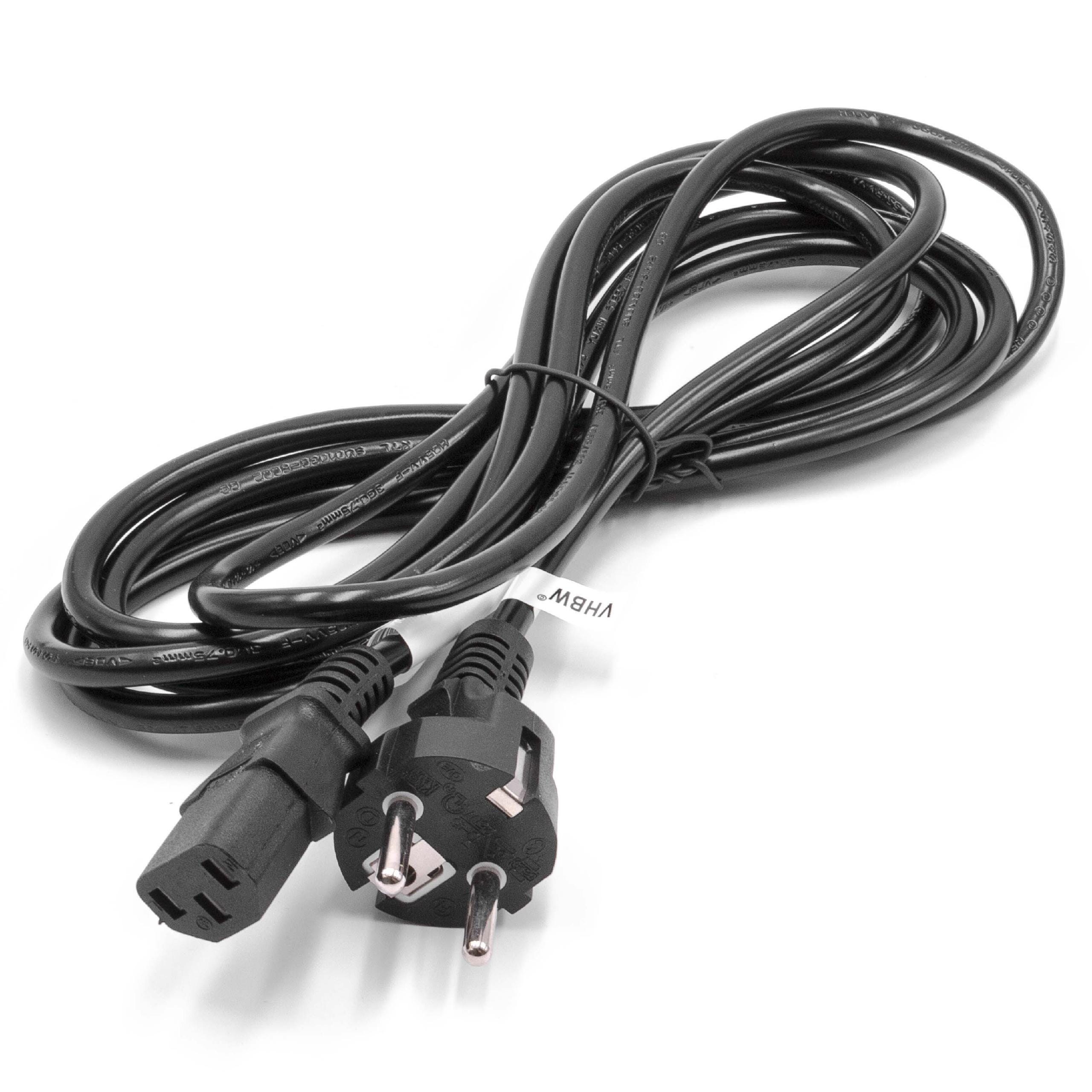 Vhbw Câble d'alimentation cordon électrique Schuko Secteur Prise C13 3  dents 3m pour PC portable, Monitor, Imprimante