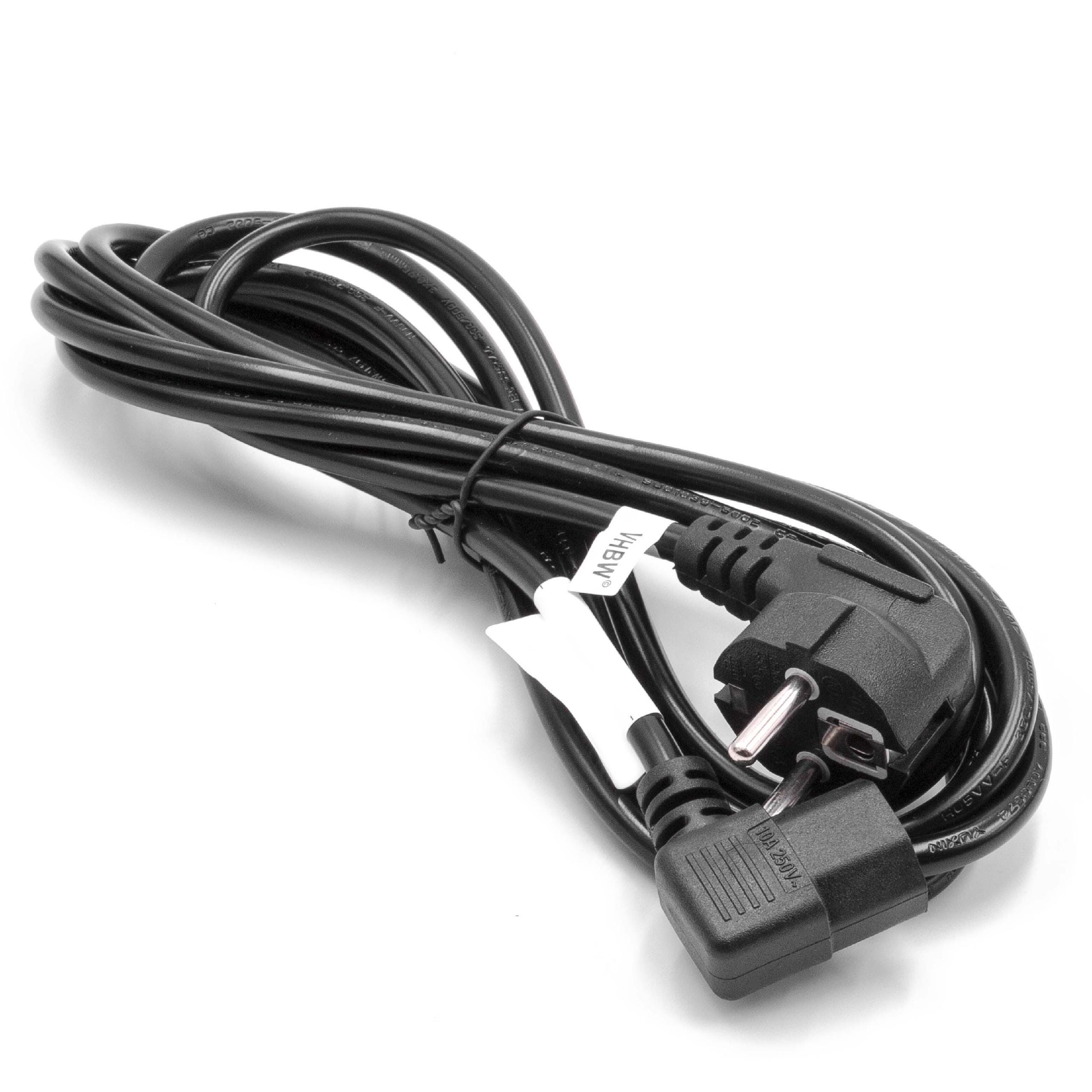 Vhbw Câble d'alimentation cordon électrique Schuko Secteur Prise C13 3  dents 3m coudée pour PC portable, Monitor, Imprimante