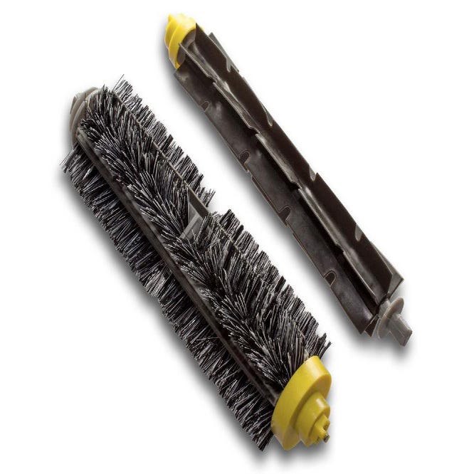 Vhbw 2x spazzola rotonda set di spazzole compatibile con iRobot Roomba 866,  876, 900, 960, 980, 800, 870, 880 aspirapolvere - spazzola extractor