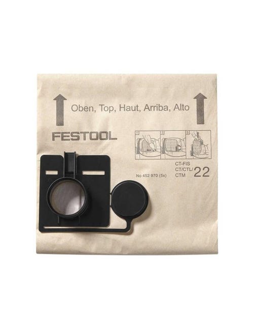 5 Filter-säcke passend für Festool CT 17 E Staubsaugerbeutel Microvlies 5 Filter-säcke passend für Festool CT 17 E Staubsaugerbeutel Microvlies
