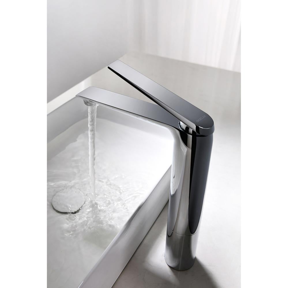 2 Robinets Salle Bain Noir DETBOM - Mitigeur Haut 250mm - Acier Inoxydable 304 - Économie D'Eau
