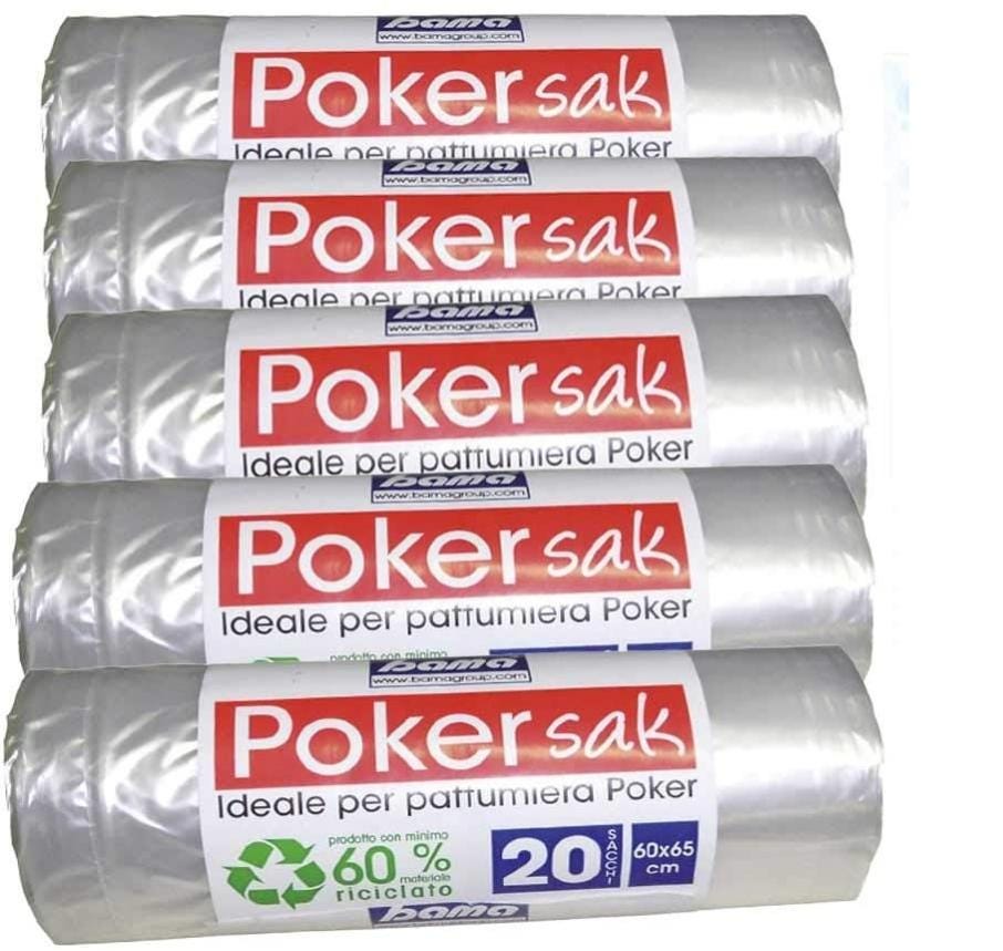 Sacchetti Pattumiera Bama Poker 60x65cm - 3 Confezioni Da 20 Sacchi Più Omaggio Assorbi Odori - Foto 9