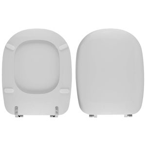 Copriwater dedicato per serie Tesi Design Ideal Standard in resina  poliestere colata bianco lucido - coperchio sedile tavoletta per wc -  massima quali