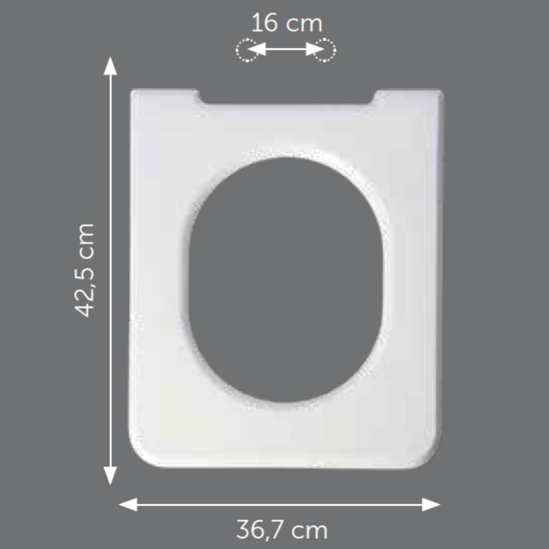 Copriwater dedicato per serie Edge Quadra Eos in resina poliestere