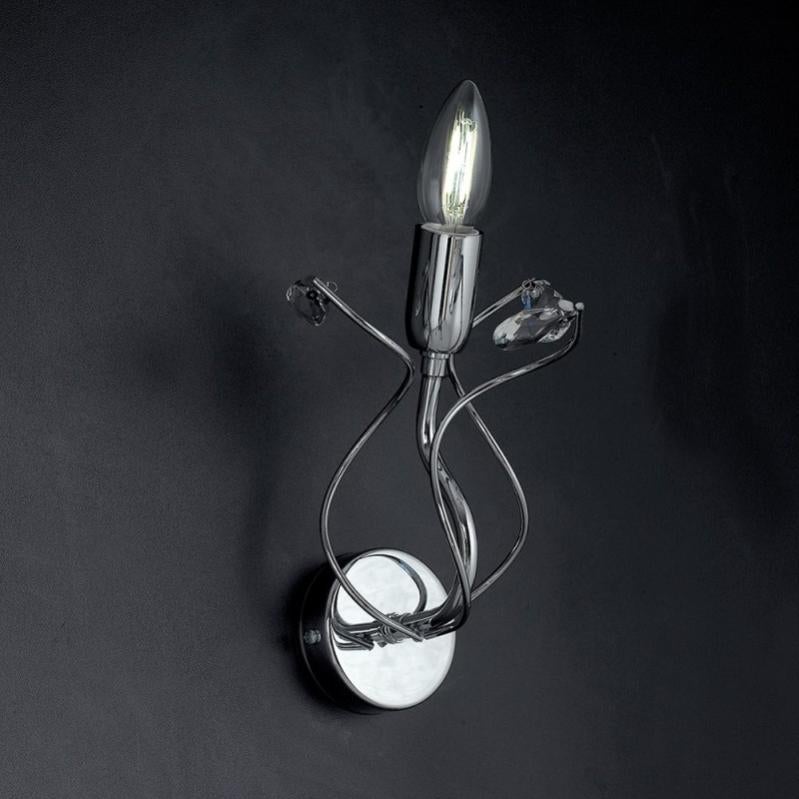 Anello con cristallo a goccia rodiato | Viganò Milano 1919