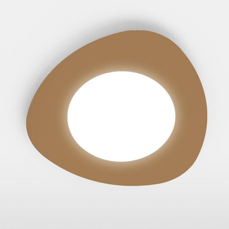 Luminária de teto em metal dourado integrada LED 42x h5 cm Leroy Merlin