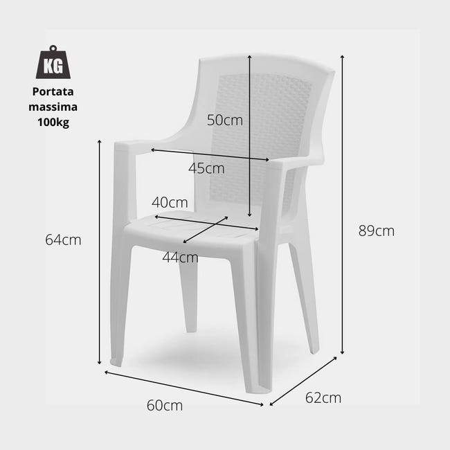 Vendita delle sedie e poltrone impilabili in plastica