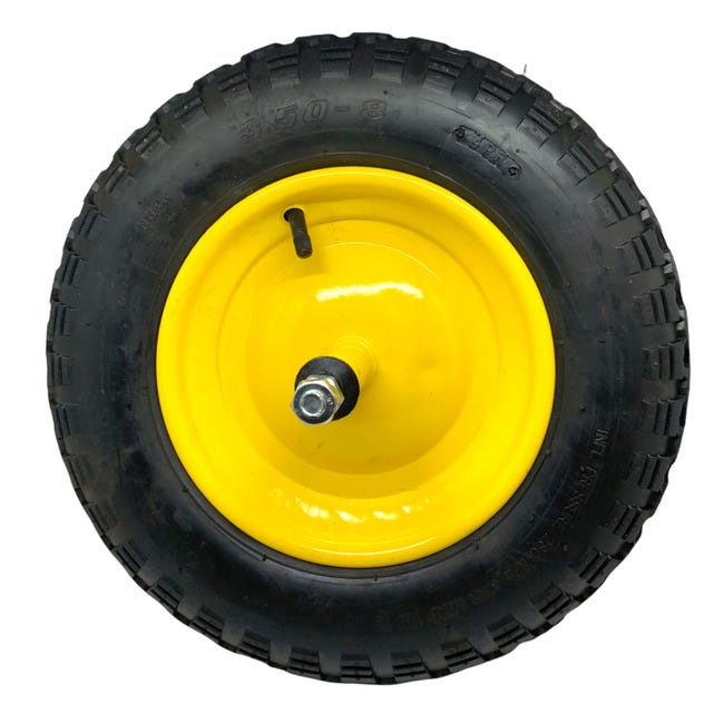 Ruota pneumatica per carriola eurostark con asse 20 cm misura 3.50-8