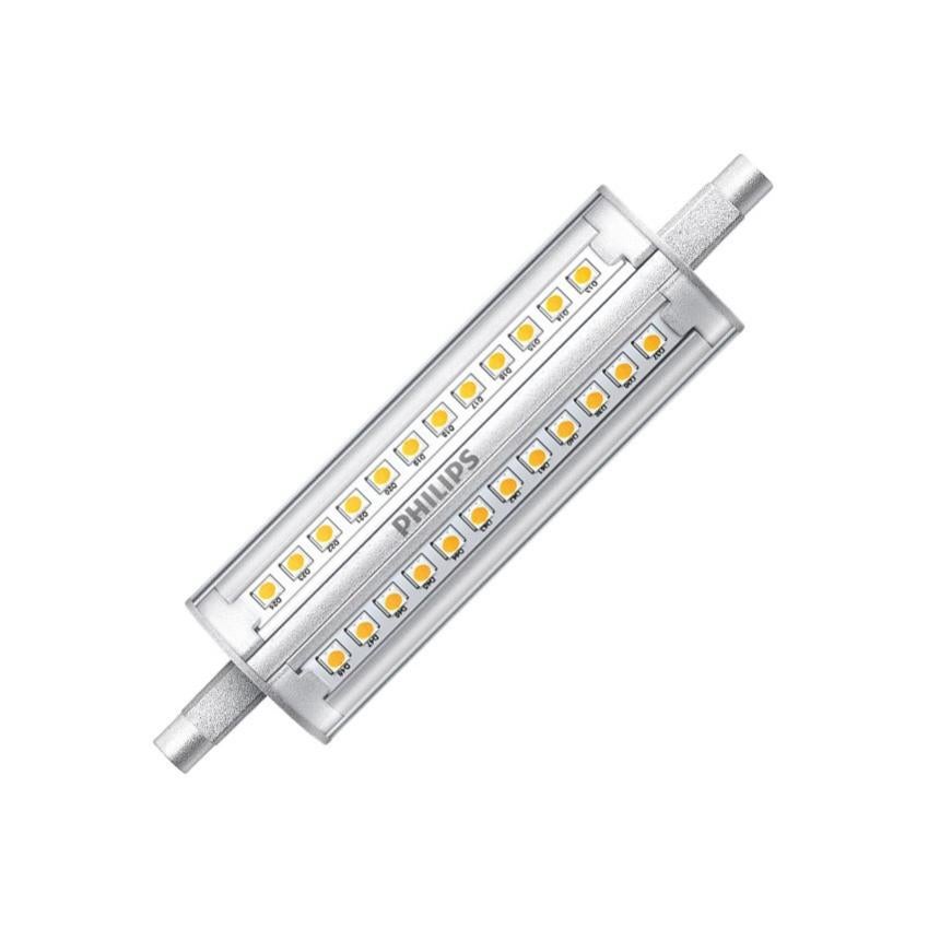 Ampoule R7S LED 118mm Blanc Chaud 3000K R7S J118 Slim COB Linéaire LED pour Projecteurs/Pied Lampe/Applique lot de 2 non-dimmable 12W Substitut à Ampoule Crayon Halogène 120W 360 Degrés 1200LM 