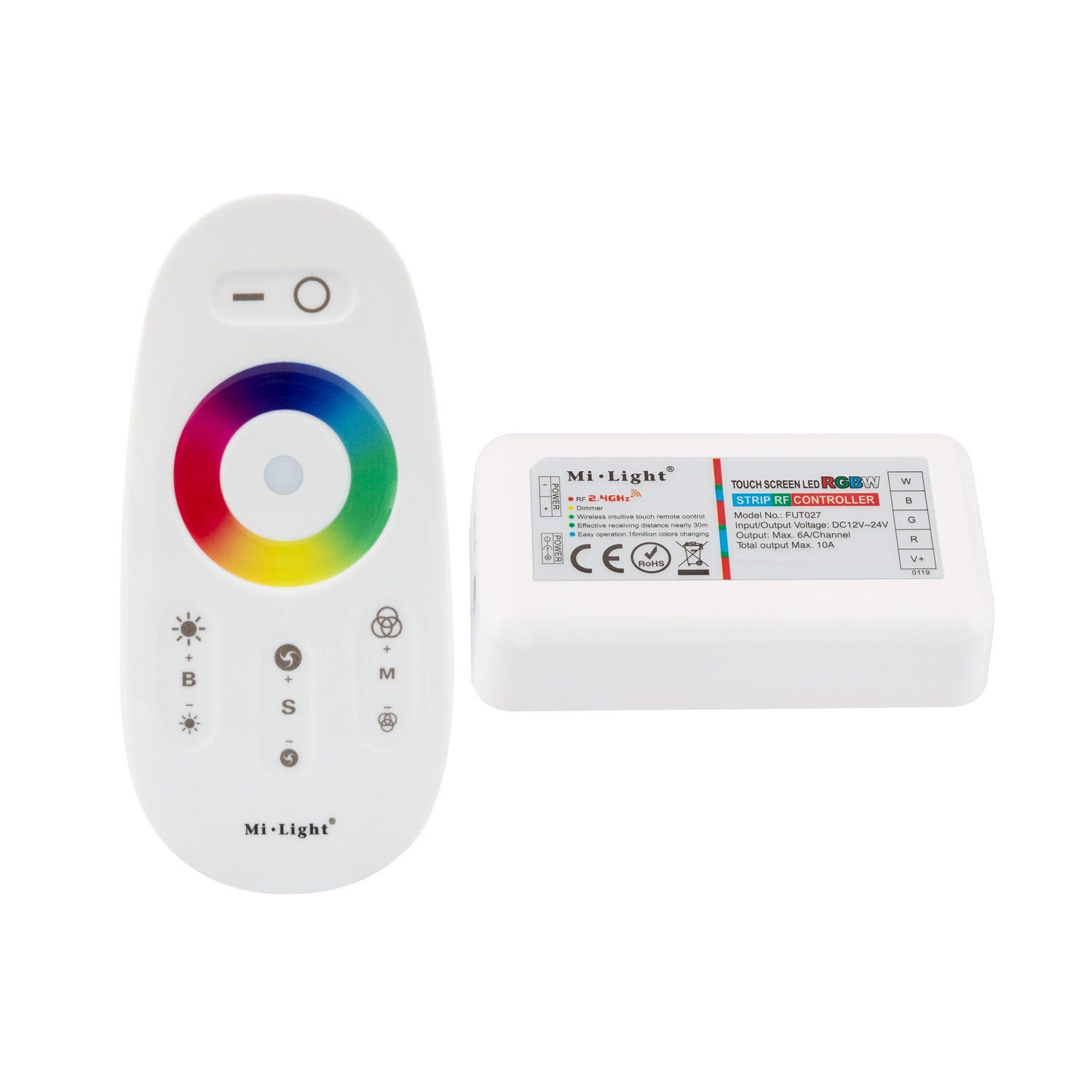 Controller LED 4 canali per Strisce Led RGBW con Telecomando Touch RF  Wireless 2.4 GHz