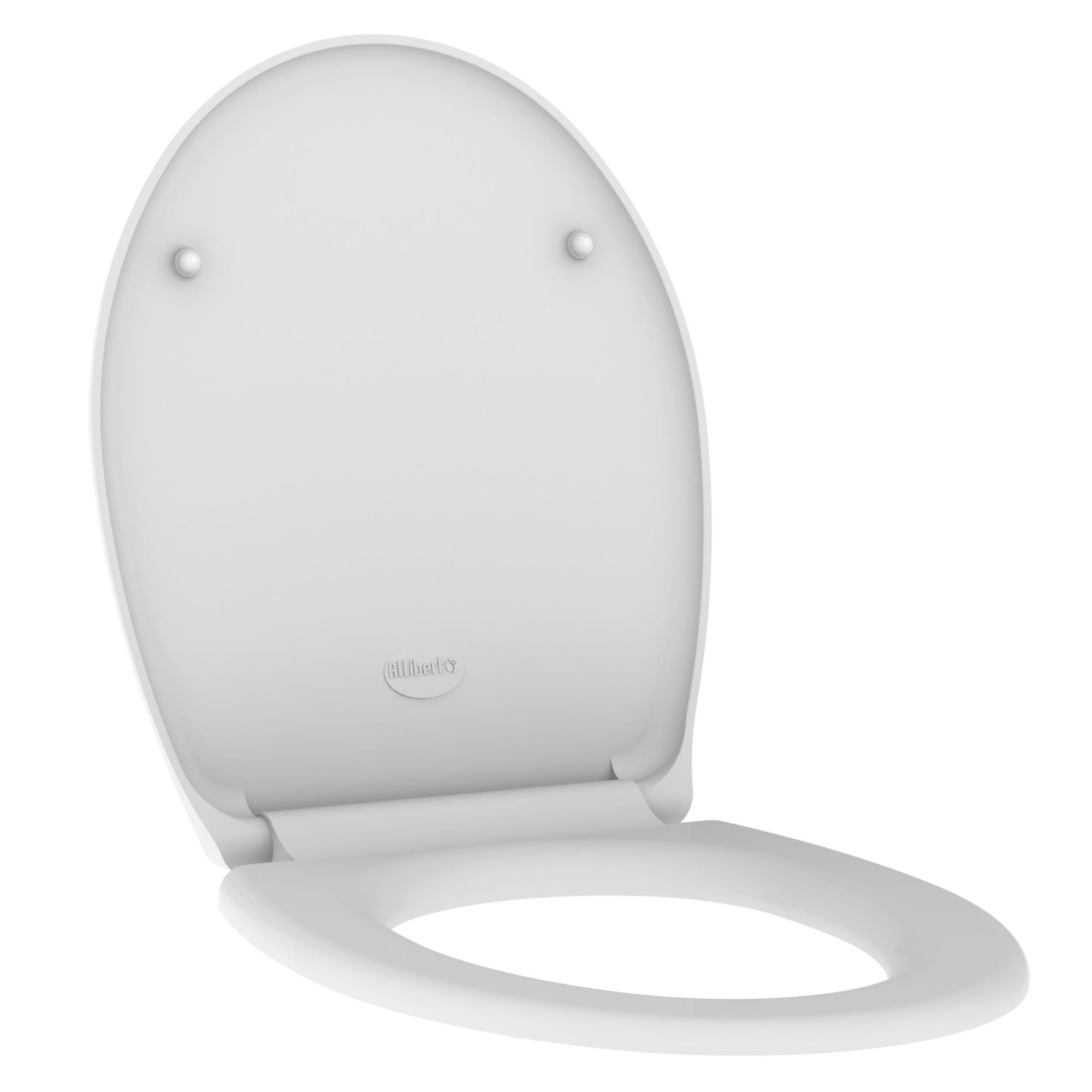 Abattant WC en thermodur - fermeture progressive et déclipsable DOLCEO  blanc coton