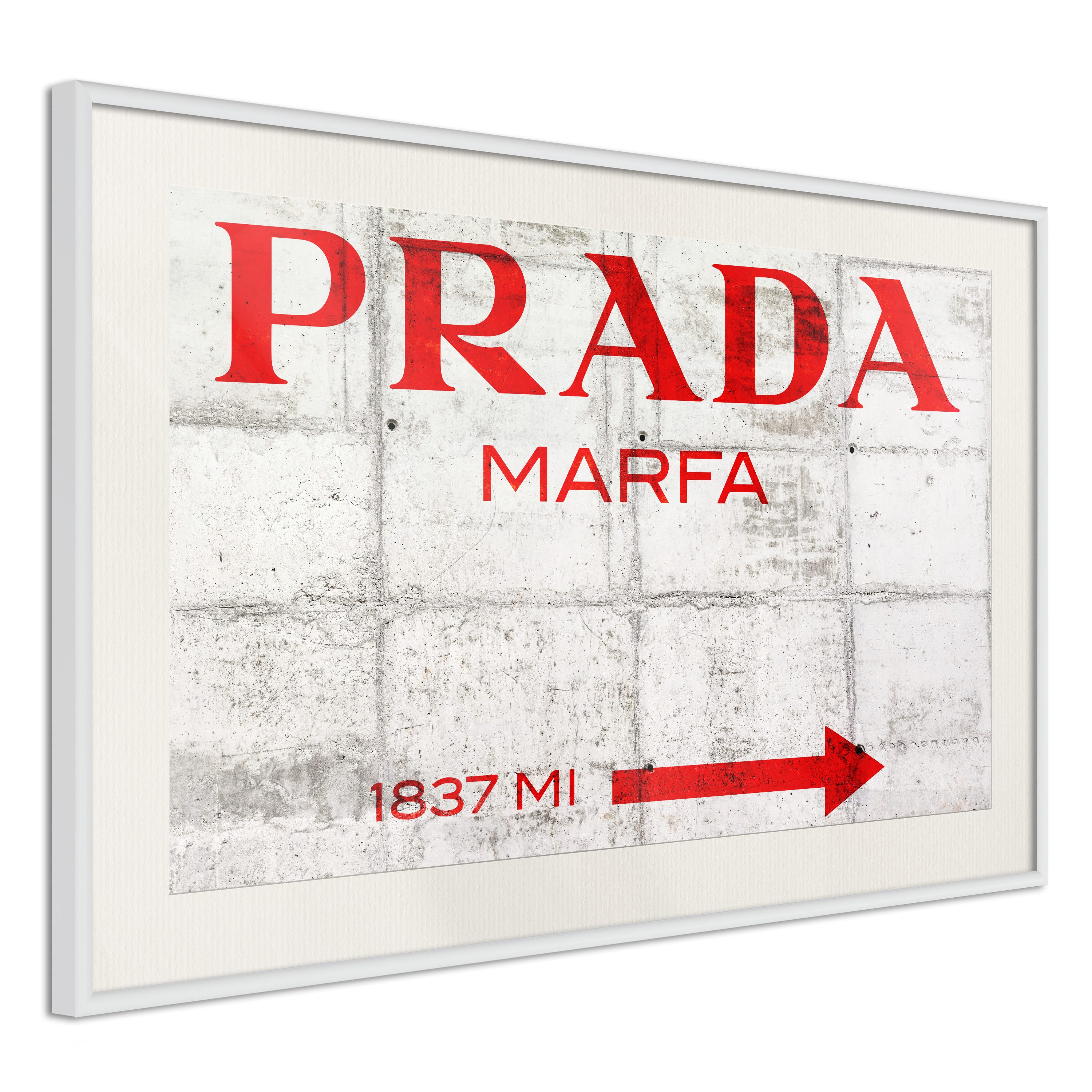 Poster et affiche - Prada (Red) 60x40 cm
