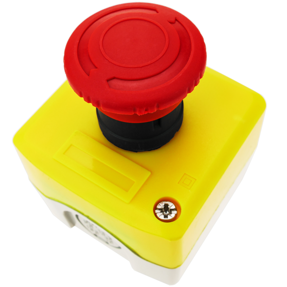 Boîte de commande avec bouton poussoir et arrêt d'urgence avec serrure ...