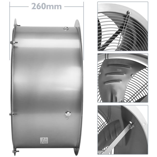 Ventilateur d'extraction Ventilation murale ventilateur Turbine Turbine  Ventilateur d'échappement haute puissance avec vanne non retournée et  dissipation de chaleur poreuse Salle de bain et toilette V : :  Bricolage