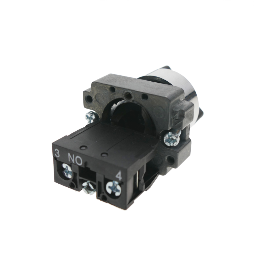 Interrupteur De Verrouillage Sélecteur 22 Mm, Interrupteur Rotatif Rond 2 Positions NC NO Autobloquant Pour Contacteur, Relais Et Autres Circuits électriques Bouton Commutateur