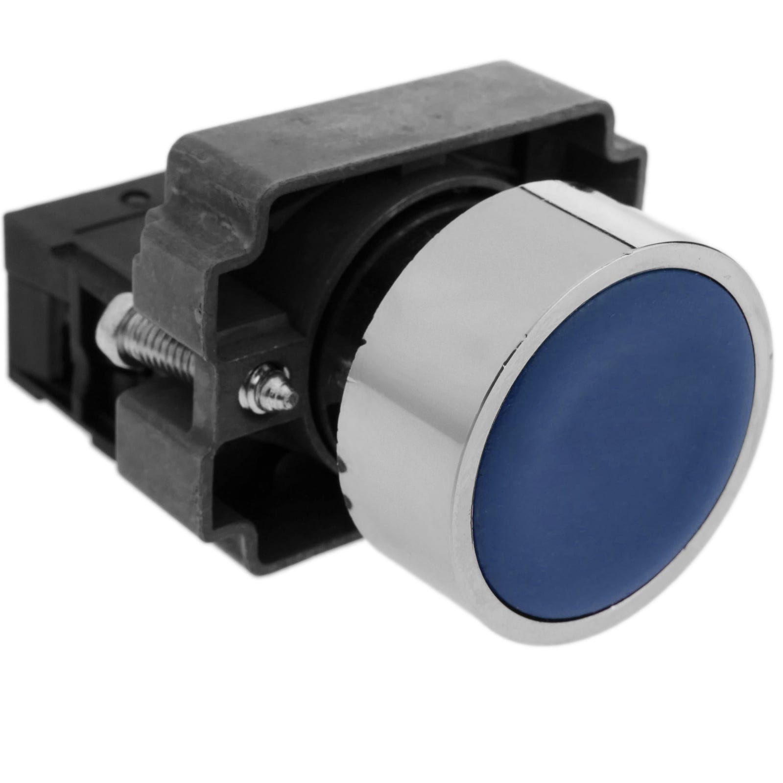 Normalement Bouton poussoir momentané 22mm 1NC 400V 10A normalement fermé bleu ...