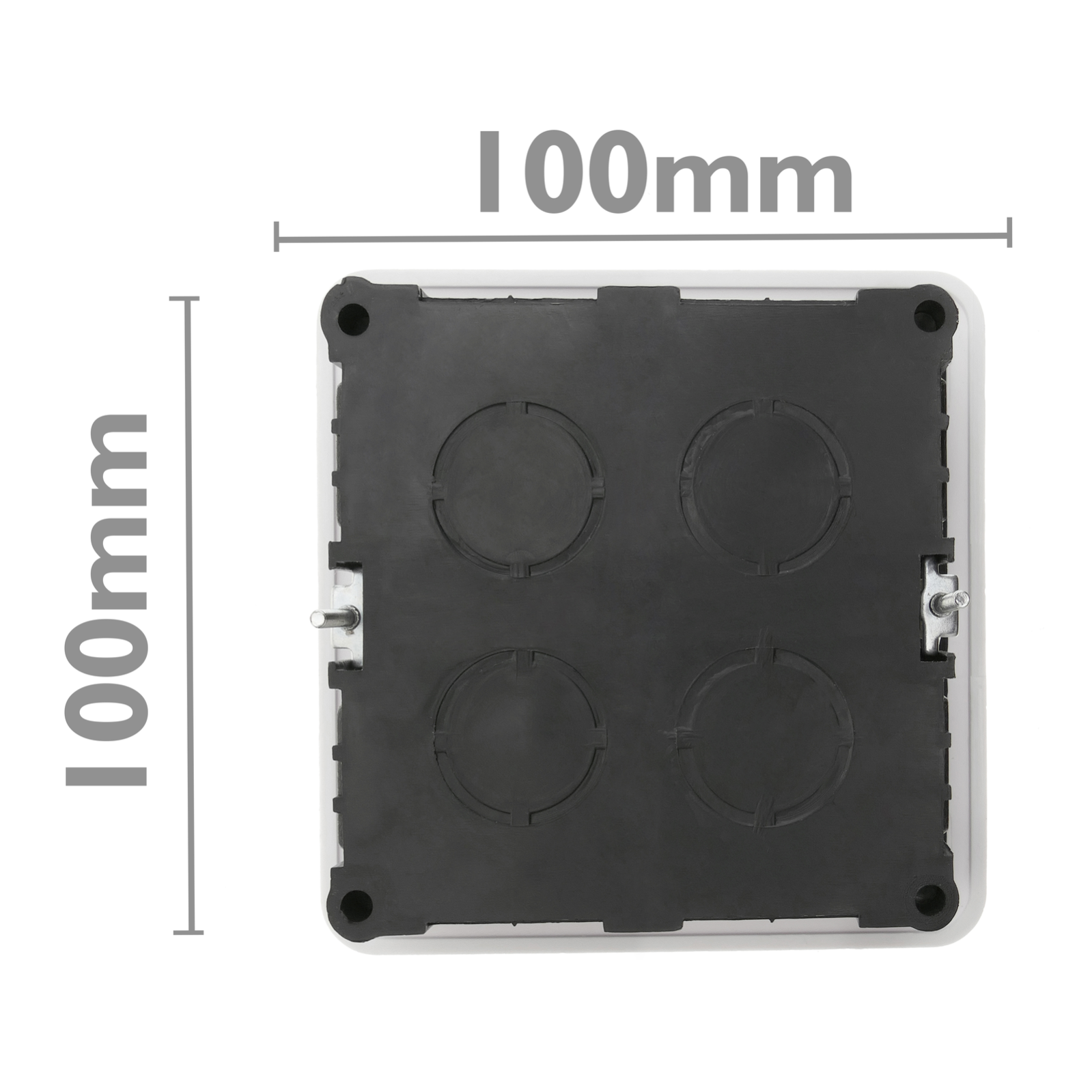 Boîte encastrée de registre électrique carré 100x100x48mm pour les murs creux - 2