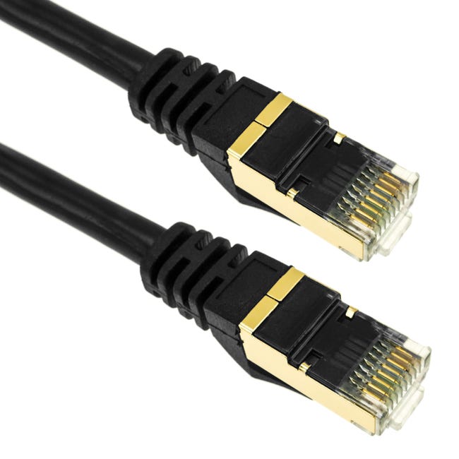 Cavo di rete per PC Ekon UTP cat 7 colore grigio, connettori RJ45 dorati,  lunghezza cavo 3 metri - DIMOStore