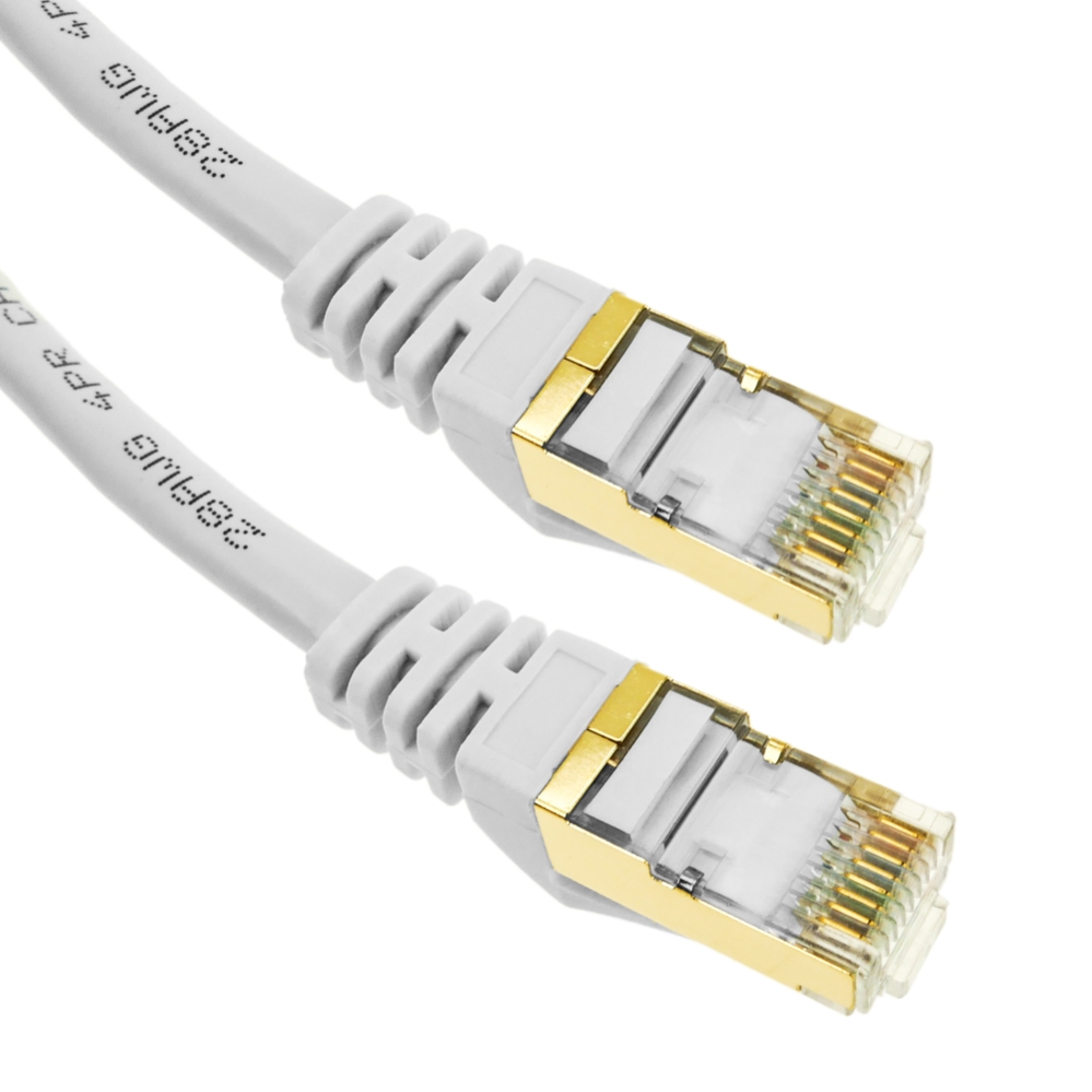 Câble réseau Ethernet SSTP Cat.7 blanc 0,5 m - 2