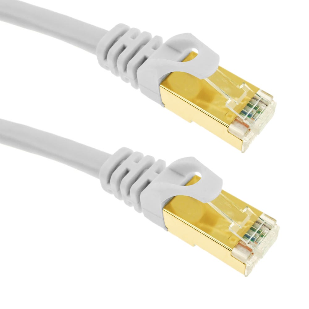 Cable de red ethernet 25 cm LAN SFTP RJ45 Cat.7 blanco